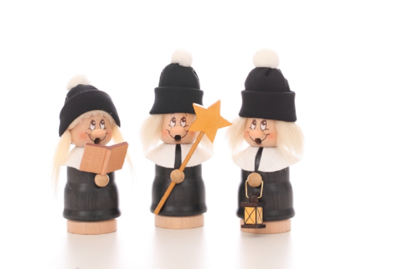 Ulbricht Räuchermännchen Miniwichtel "Kurrende (3-teilig)" Neuheit 2024